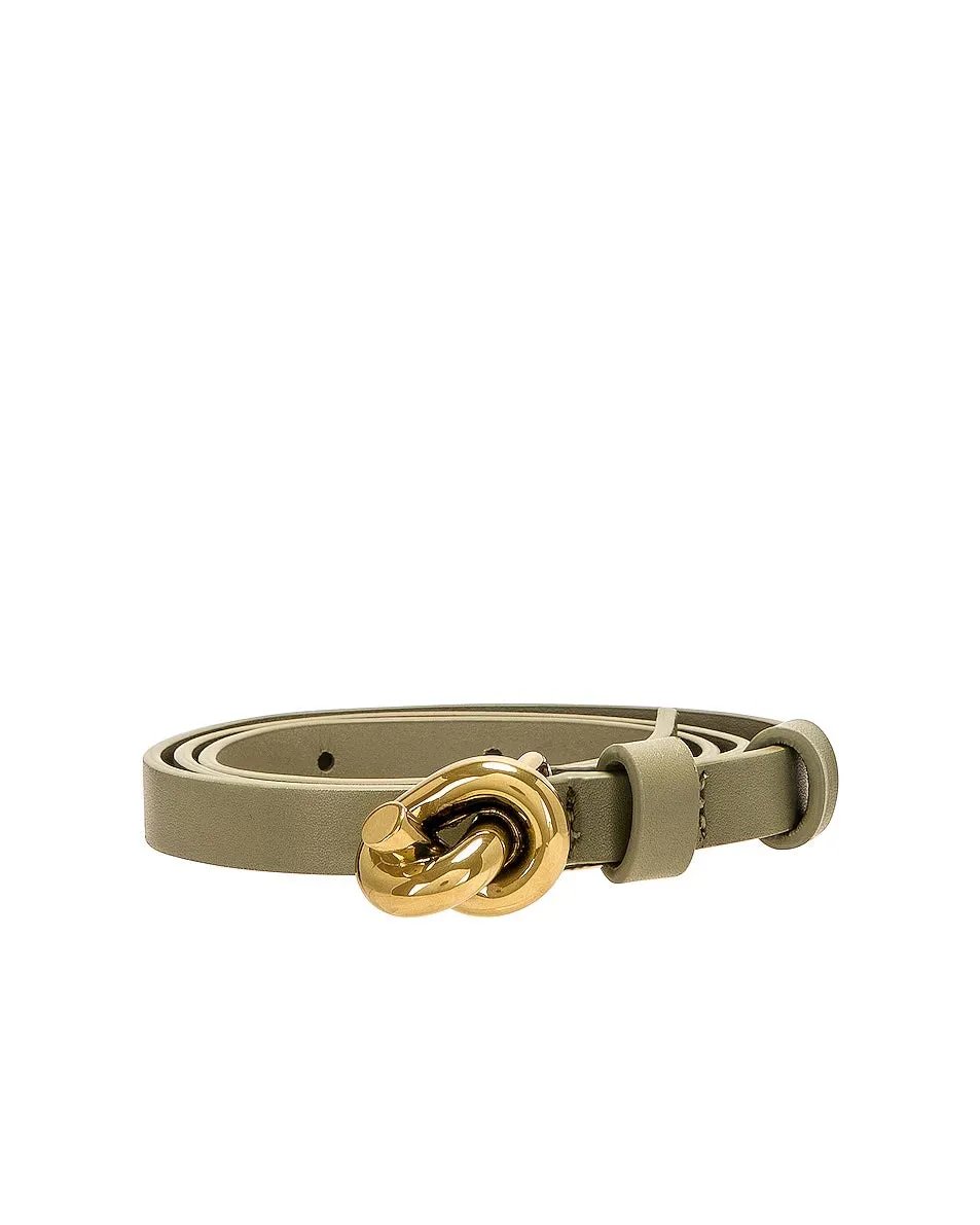 BOTTEGA VENETA SMALL KNOT CALFSKIN LEATHER BELT
