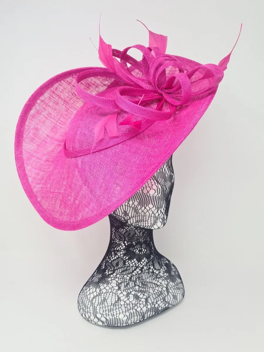 Calypso Pink Disc Fascinator