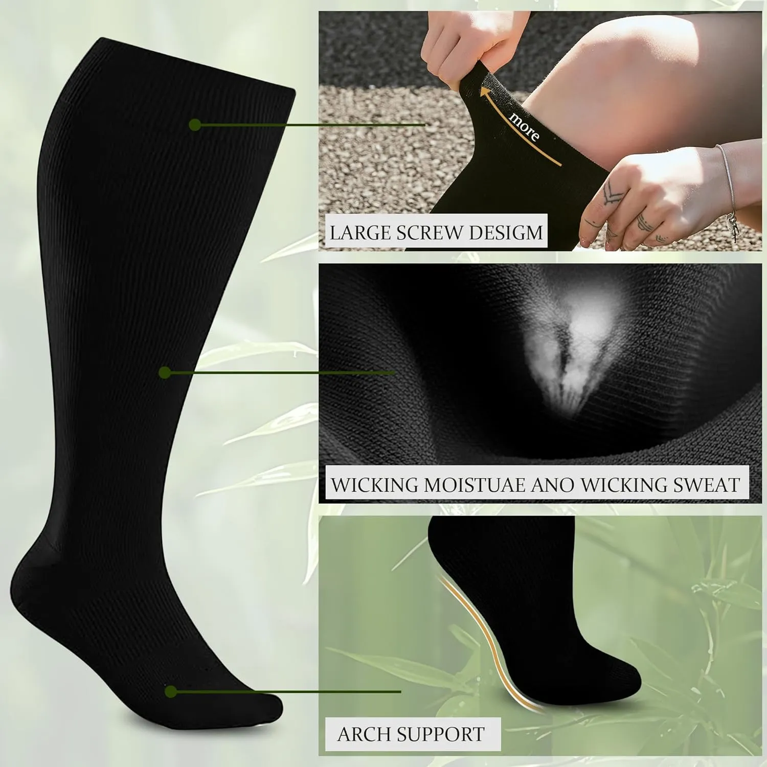 CONRAN KREMIX Plus Size Compression Socks For Women