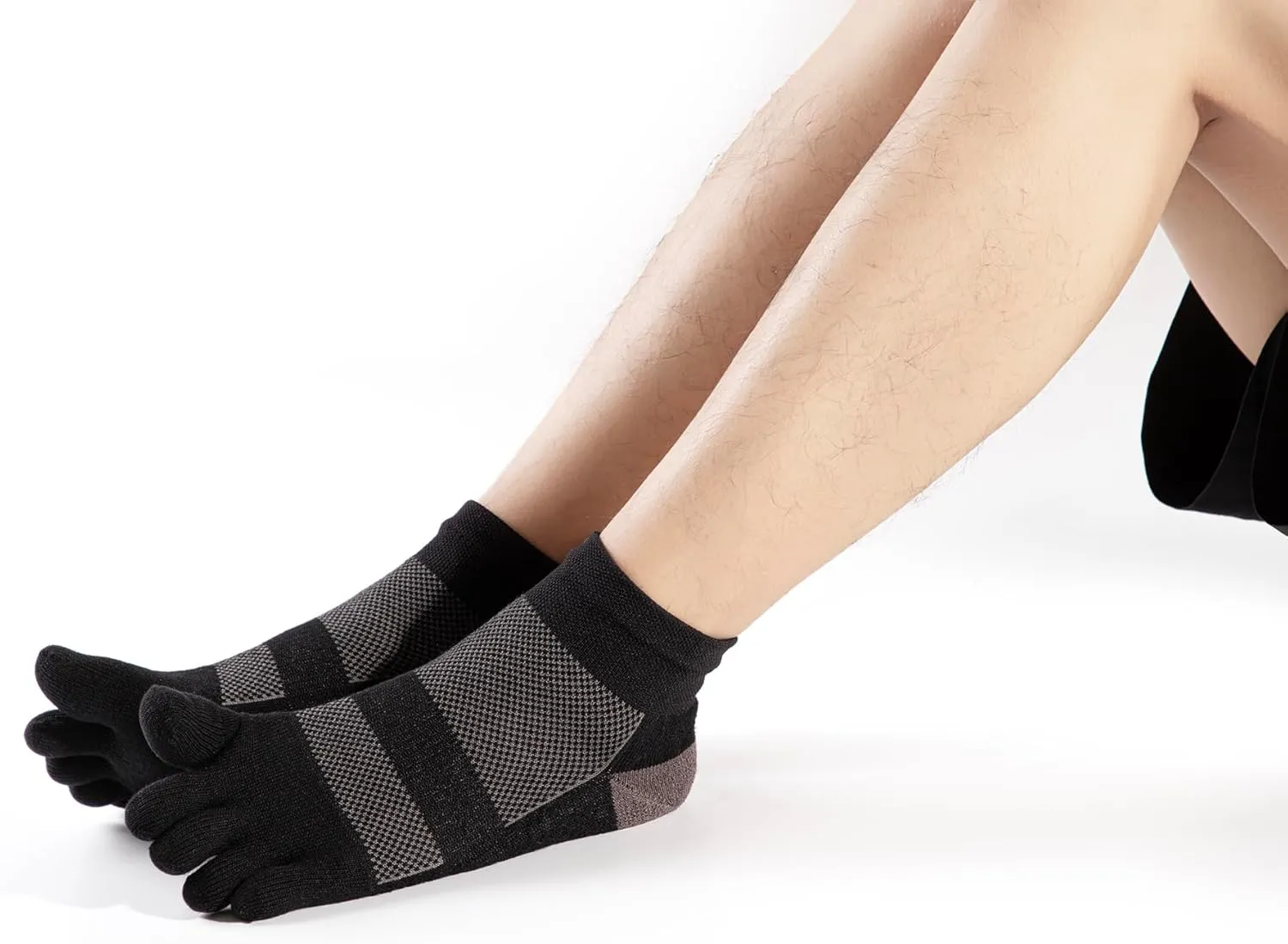 Coolmax Toe Socks for Women and Men No Show Low Cut High Performance 5 Finger Running Socks Athletic Wicking 3 Pack