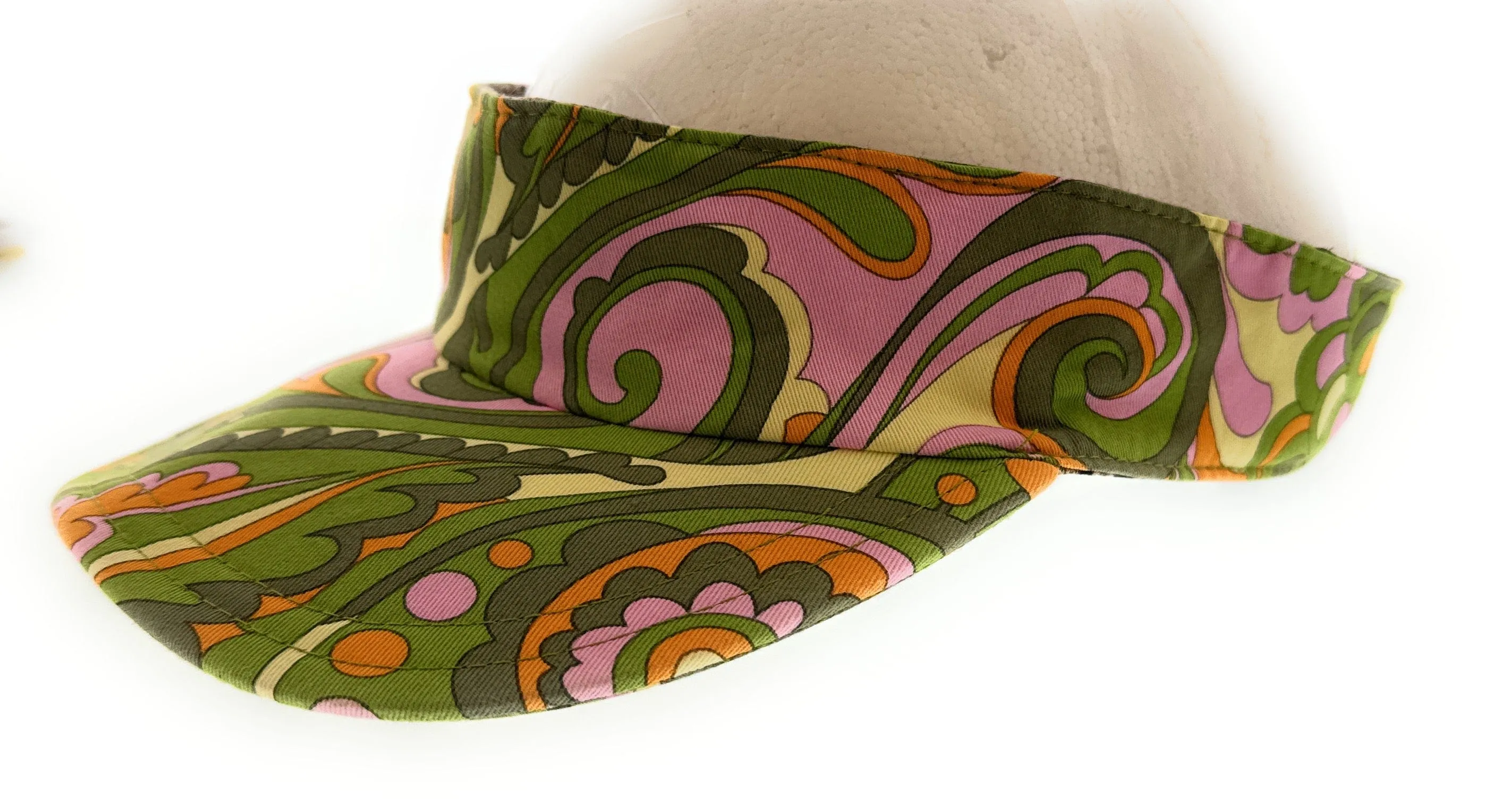 Dolce & Gabbana Multicolor Retro Print Cotton Blend Visor-Adult M