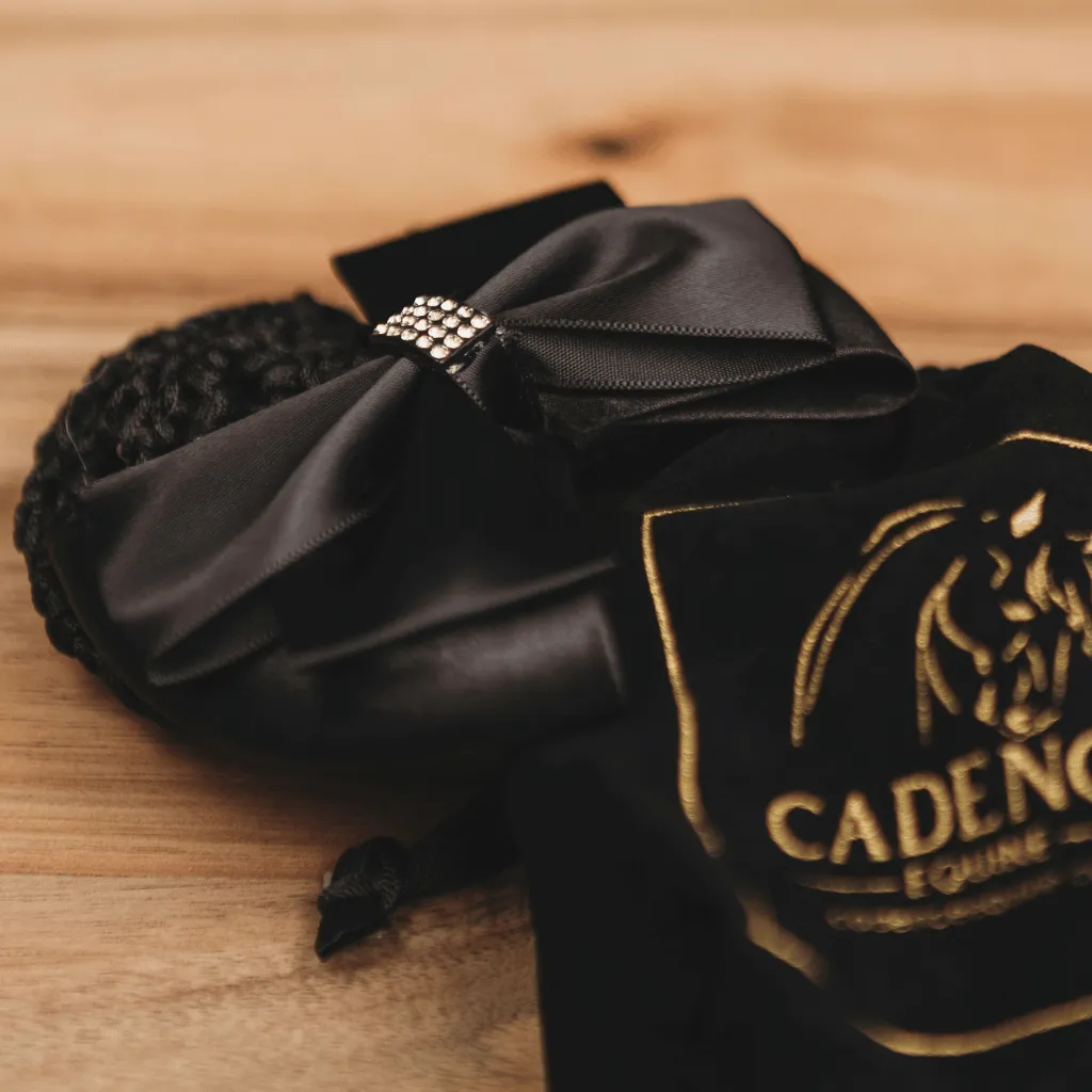 Equestrian Bun Cover with Delicate Glass Stones