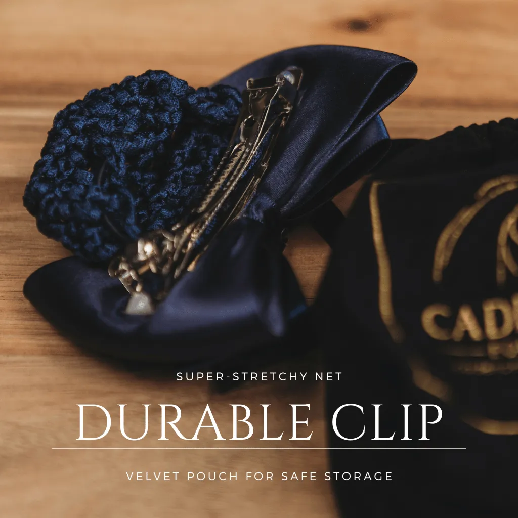 Equestrian Bun Cover with Delicate Glass Stones