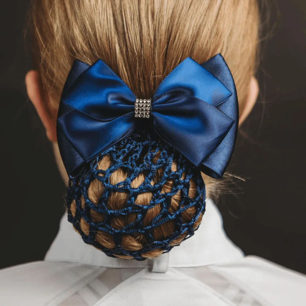 Equestrian Bun Cover with Delicate Glass Stones