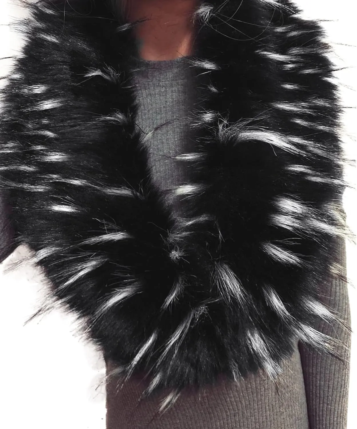 Fu Scarves Women Winter Fu Neck Warmer Scarf Cold Weather Soft Fuzzy Scarves