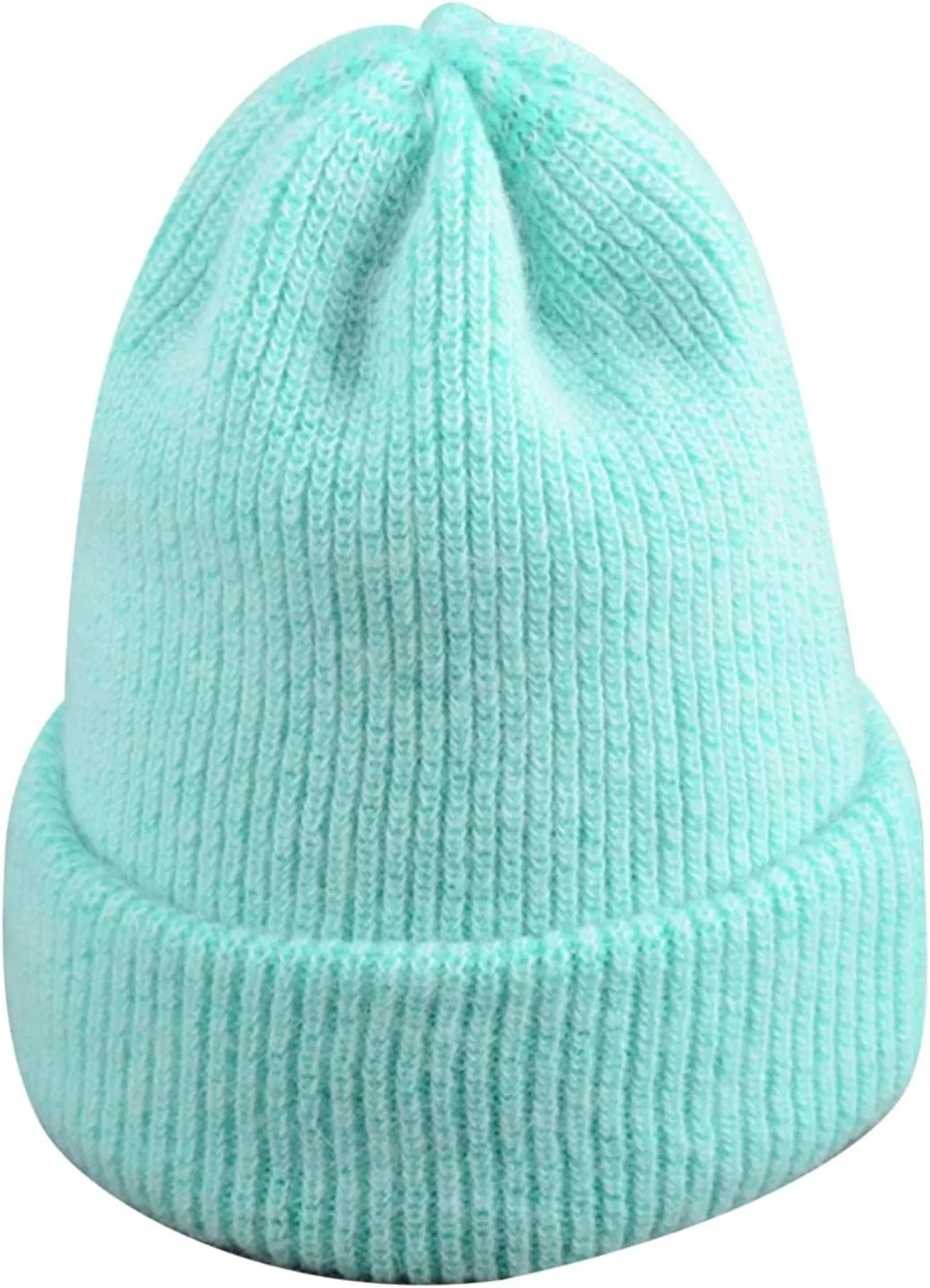 FUDERU Men's Ribbed Watch Cap with Patch Womens Winter Knitted Beanie Hat with Pom Warm Knit Cap Beanie for Women
