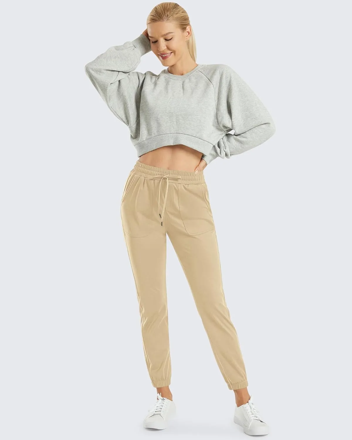G4Free Jogger Scrubs for Women with Pockets Drawstrings Golf Athletic Pants Cinch Bottom Sweatpants Petite/Regular/Tall