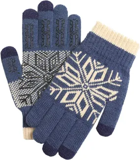 Gloves Winter Gloves, Touch Screen Non-Slip Silicone, Elastic Cuffs, Warm Soft Wool Lining, Knitted Elastic Material (Color : Blue, Size : L)