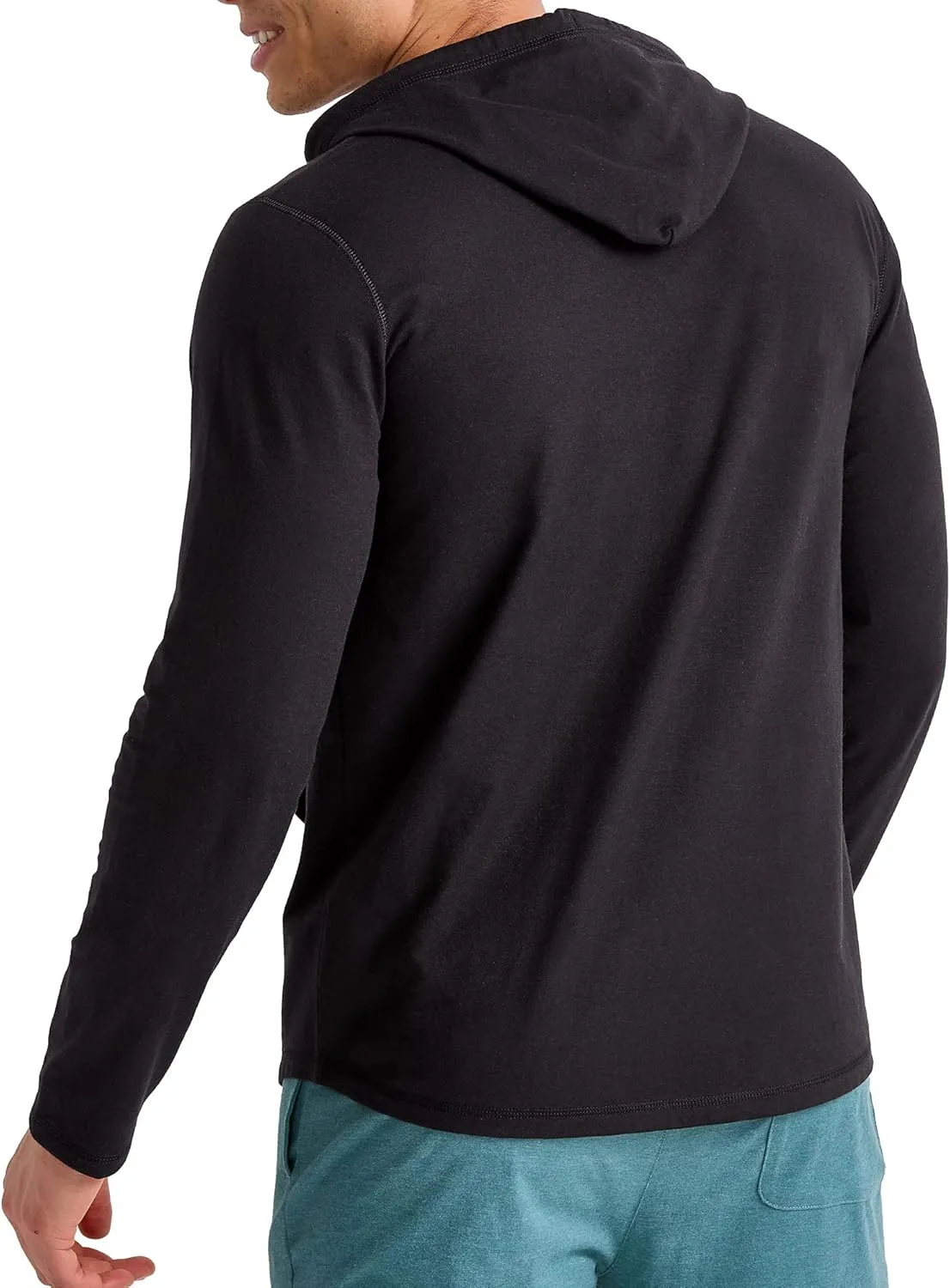 Hanes Men's Originals Tri-Blend Jersey Hoodie, T-Shirt Hoodie with Henley Collar