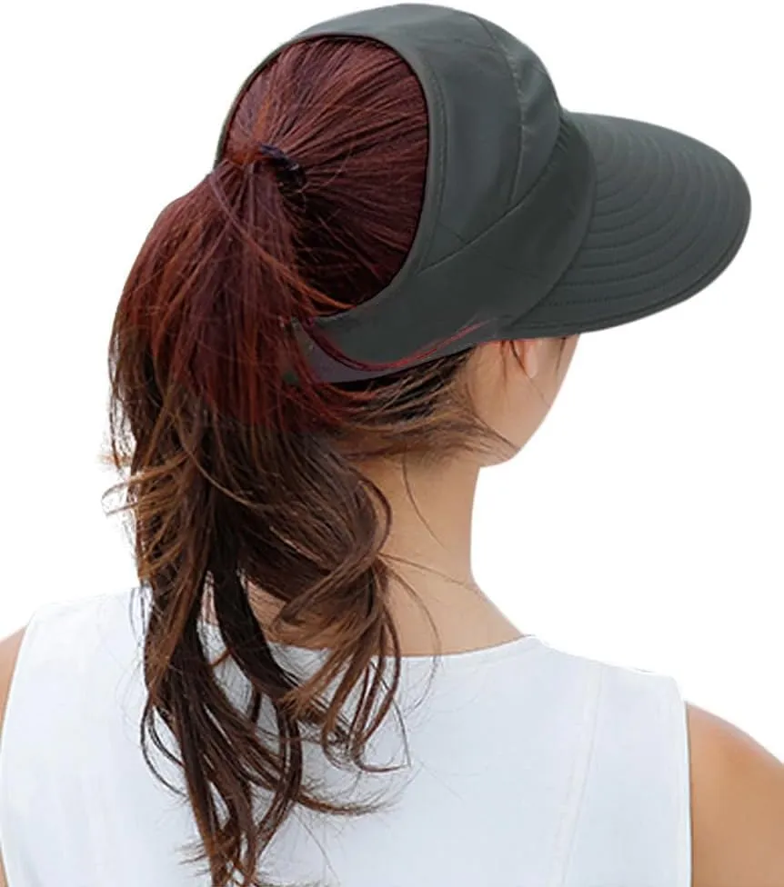 HINDAWI Sun Hats for Women Wide Brim UV Protection Sun Hat Summer Beach Packable Visor