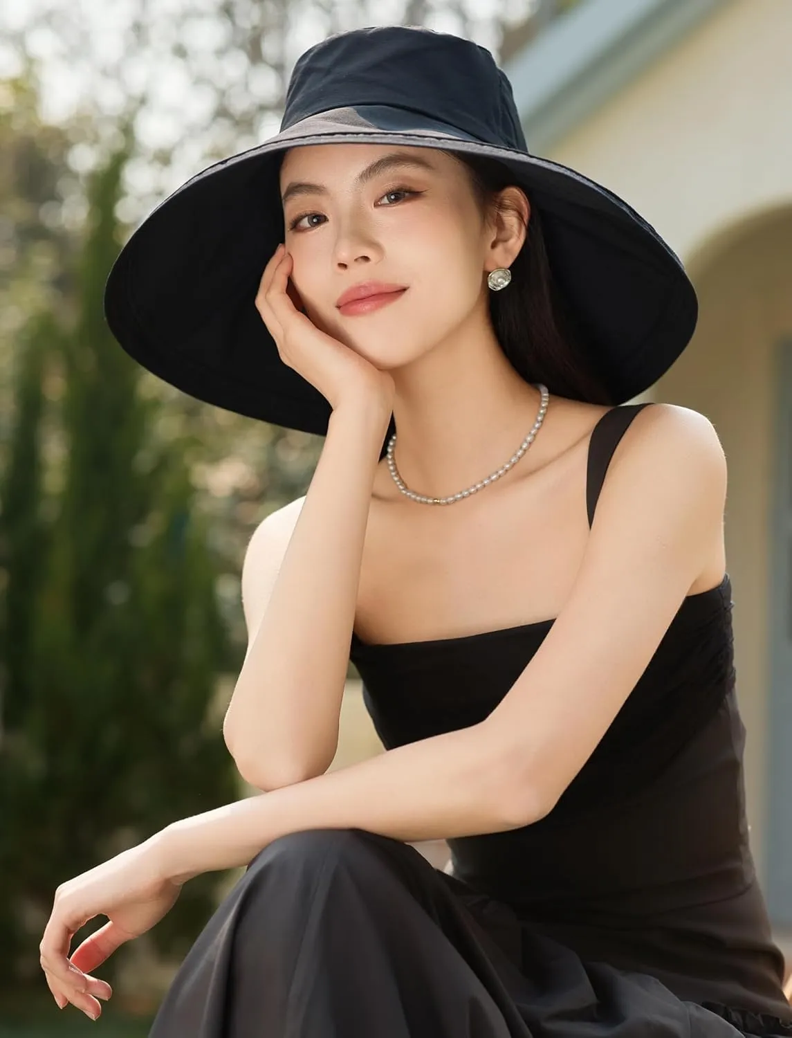 HUAMULAN Wide Brim Women Sun Hat Summer Beach Bucket Fishing Hats Metal Wired Edge Packable UV Protection for Hiking Garden