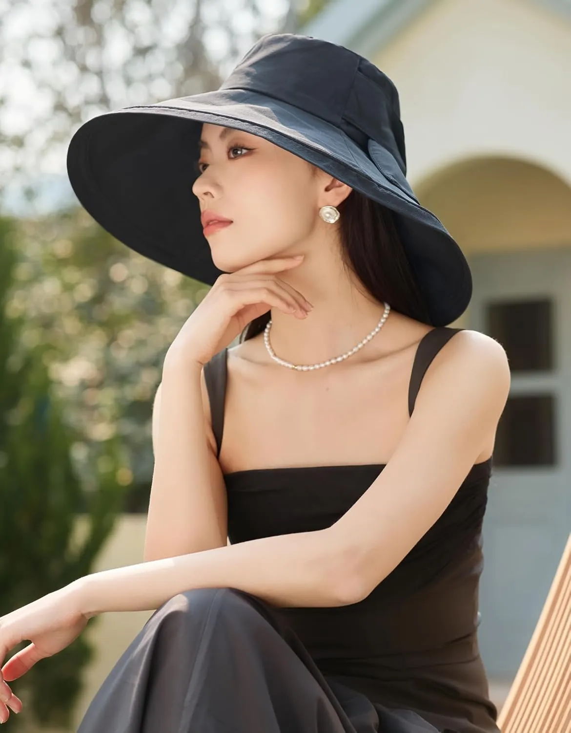 HUAMULAN Wide Brim Women Sun Hat Summer Beach Bucket Fishing Hats Metal Wired Edge Packable UV Protection for Hiking Garden