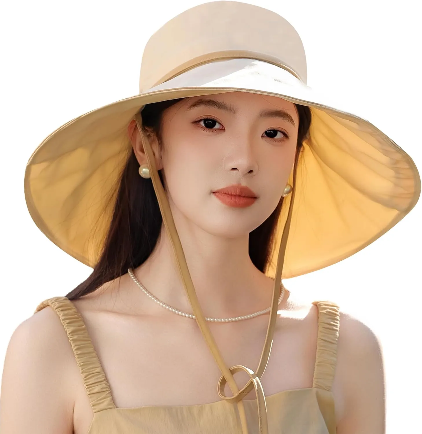 HUAMULAN Wide Brim Women Sun Hat Summer Beach Bucket Fishing Hats Metal Wired Edge Packable UV Protection for Hiking Garden