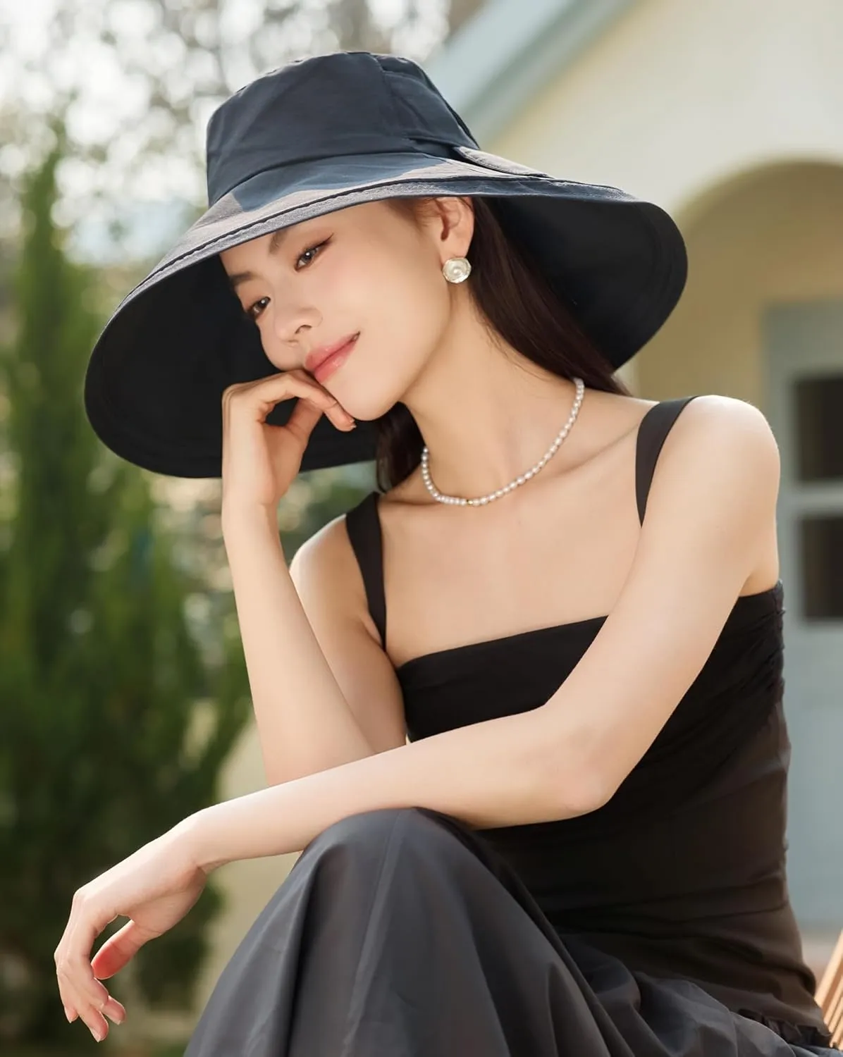 HUAMULAN Wide Brim Women Sun Hat Summer Beach Bucket Fishing Hats Metal Wired Edge Packable UV Protection for Hiking Garden