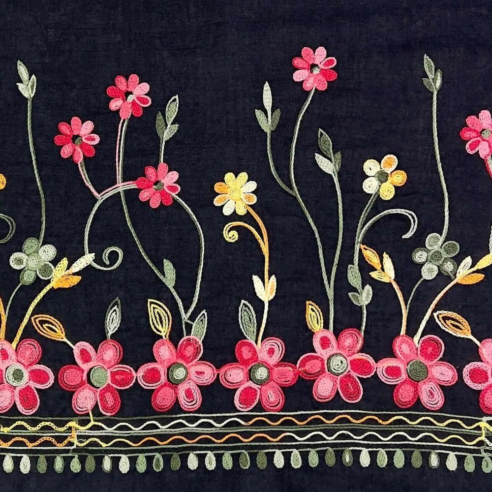 Humble Hilo Embroidered Floral Scarves Elegant Lightweight Colorful Shawl Wrap Scarf for Women