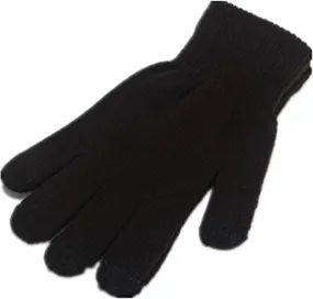 IT'S RIDIC! Warm Knitted Stretch touchscreen/texting winter gloves with a soft texture. Black (200)