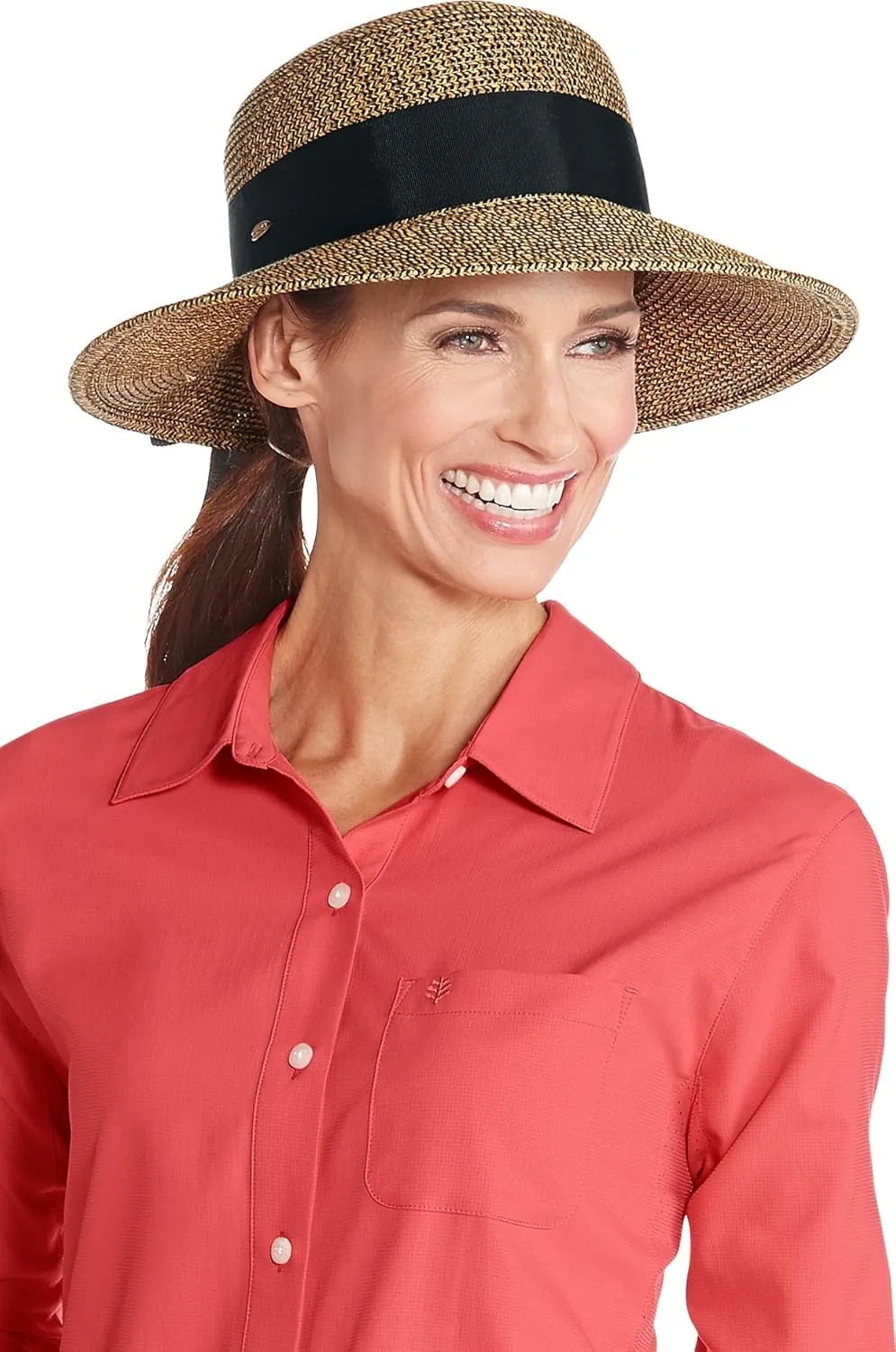 Ladies Sun Hat - UPF 50 Sun Protection - Classic Styling for on The Beach or in Town - Clara in Coffee (One Size)
