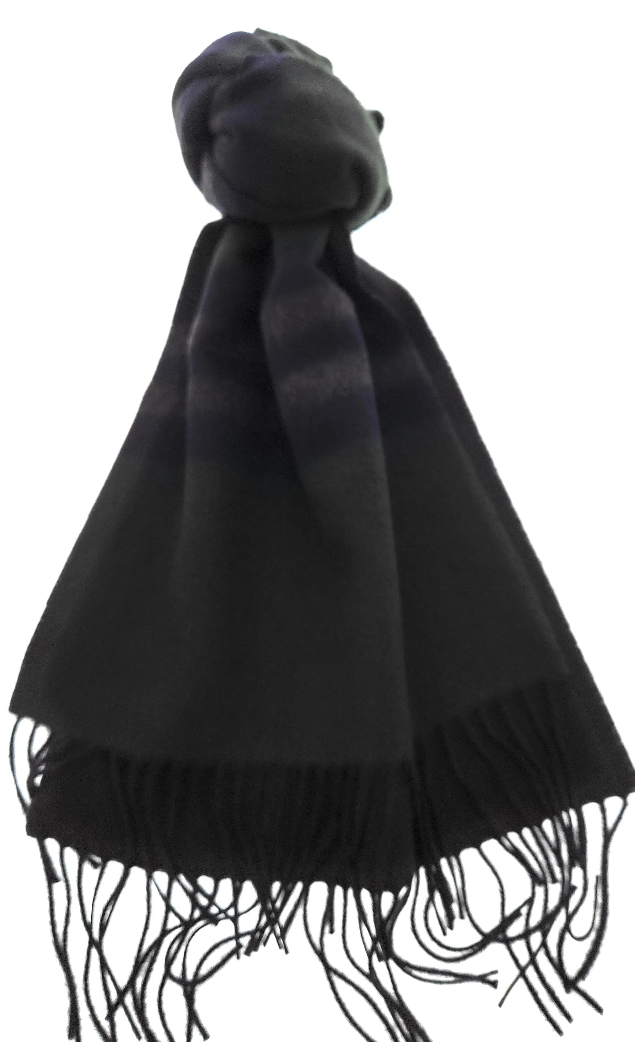 Lanvin Soft Luxurious Pure Cashmere Green Fringe Scarf