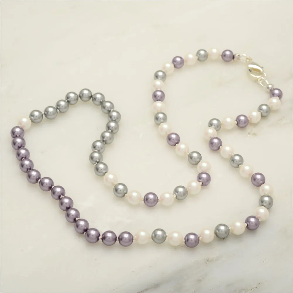 Lavender Storm Pearl Necklace