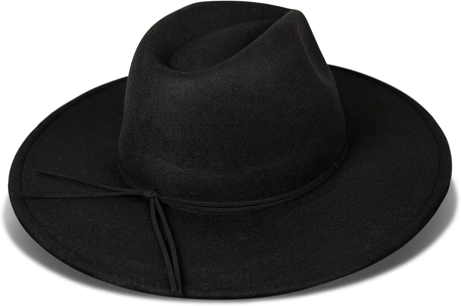 Lucky Brand Women's Wool Felt Fabric Wide Brim Ranger Boater Adjustable Hat (One Size Fits Most)