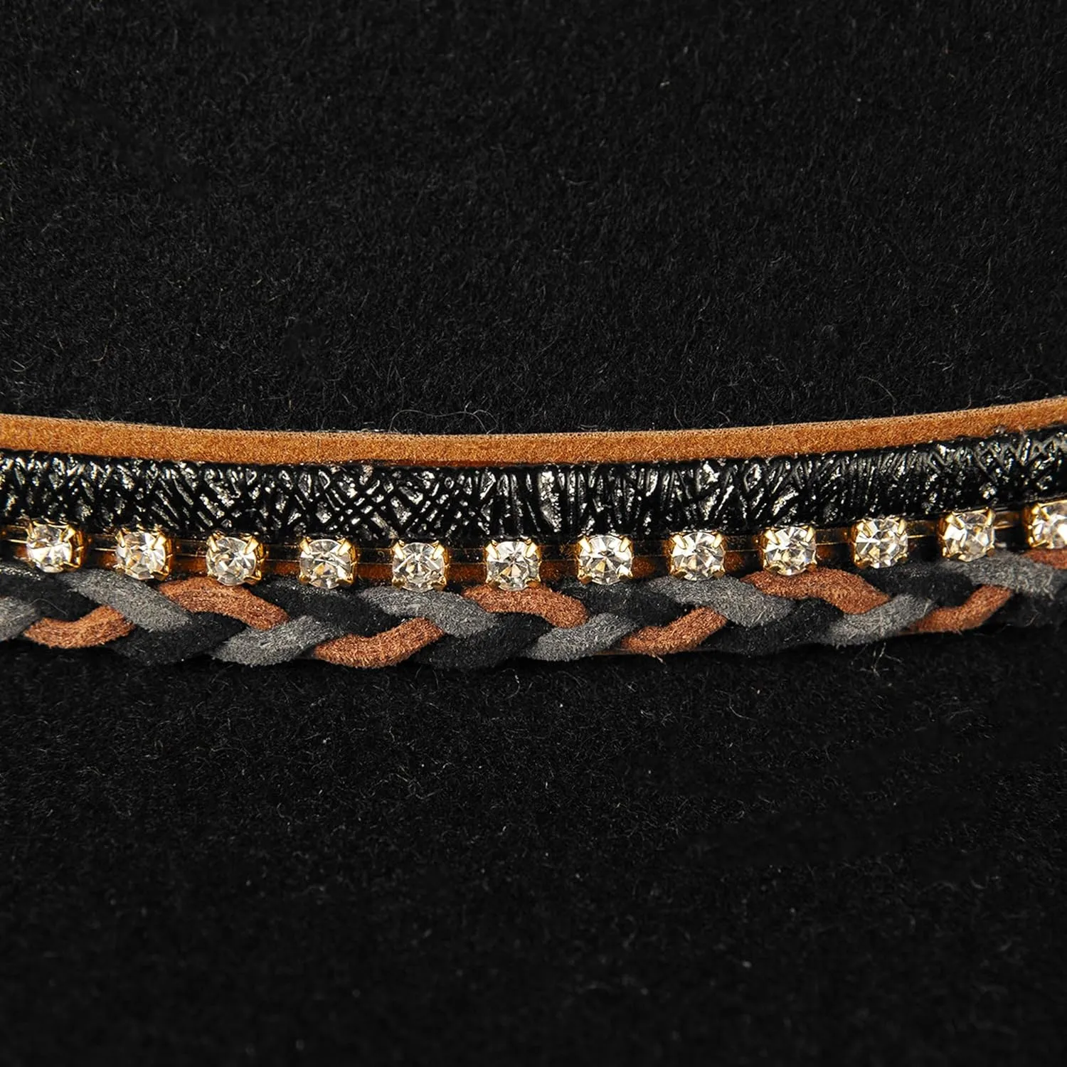 Lucky Brand Women's Wool Felt Fabric Wide Brim Ranger Boater Adjustable Hat (One Size Fits Most)