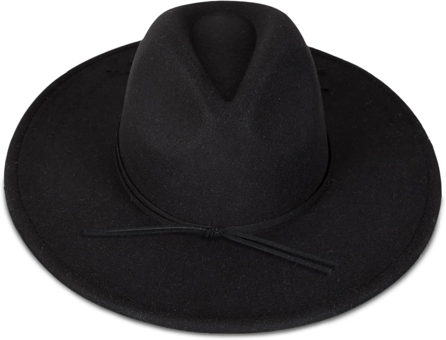 Lucky Brand Women's Wool Felt Fabric Wide Brim Ranger Boater Adjustable Hat (One Size Fits Most)