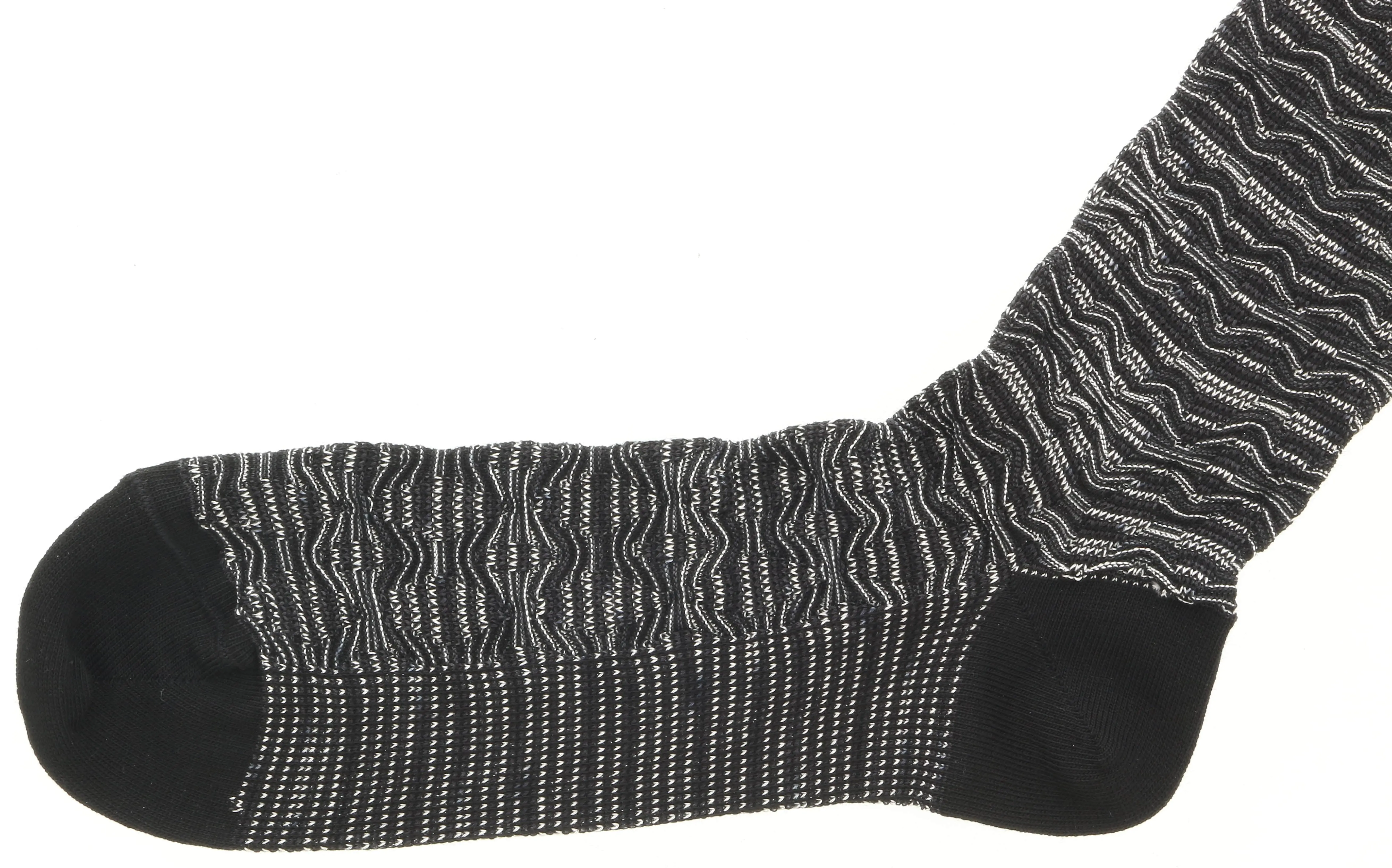 Missoni GM00CMU5244 0006 Black/White Knee Length Socks