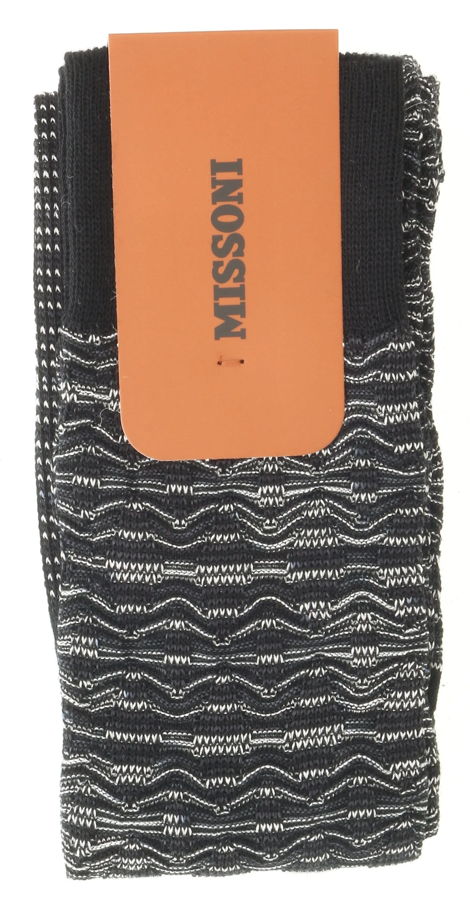 Missoni GM00CMU5244 0006 Black/White Knee Length Socks