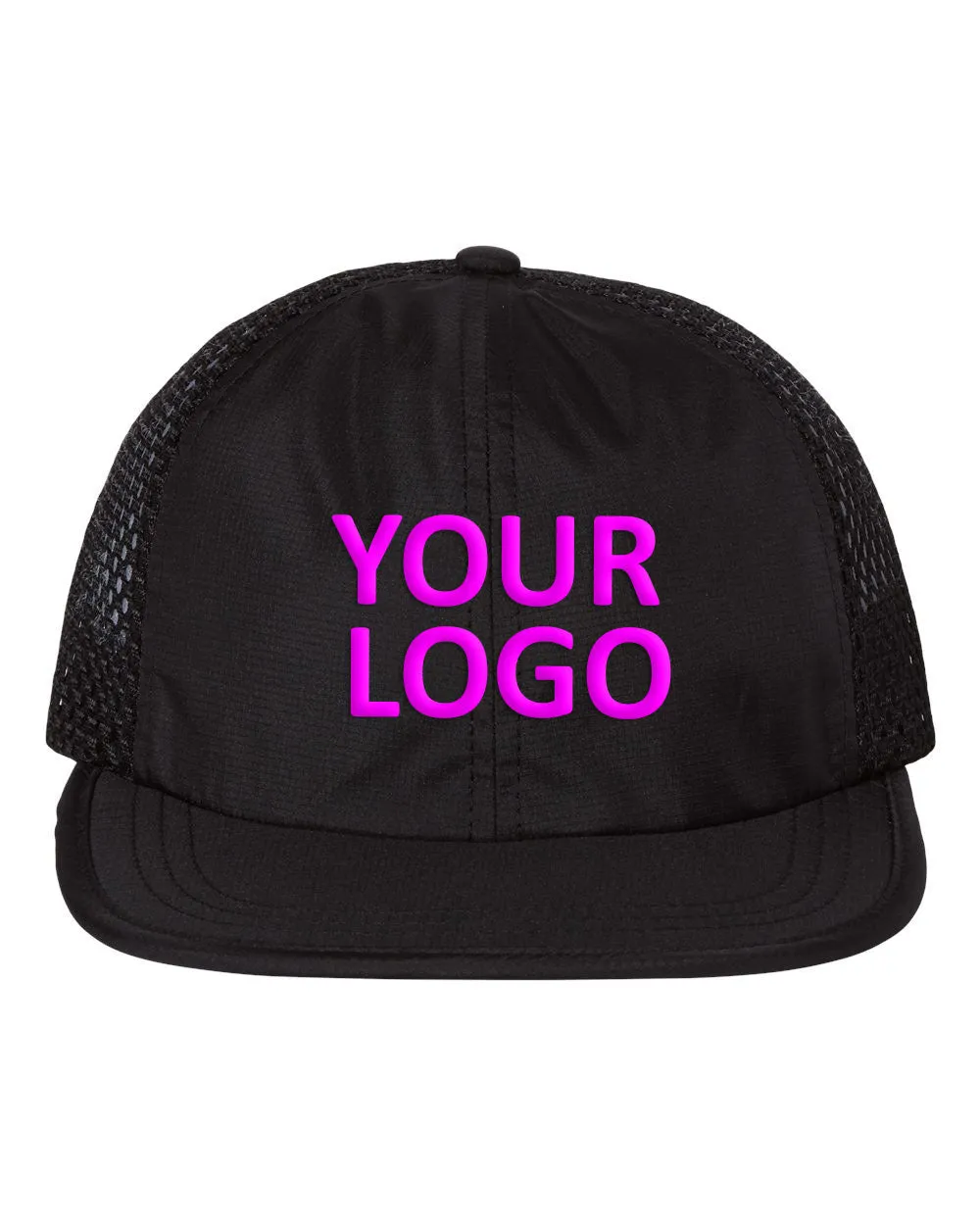 Richardson Rouge Wide Set Custom Mesh Caps, Black