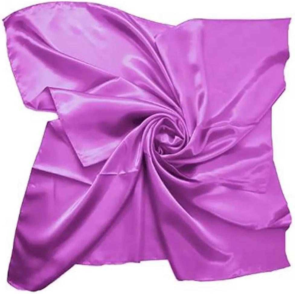 Satin Silk Large 90x90 cm Square Plain Head Neck Scarf Wrap 24 Colours Mens Cotton Handkerchiefs 16x16