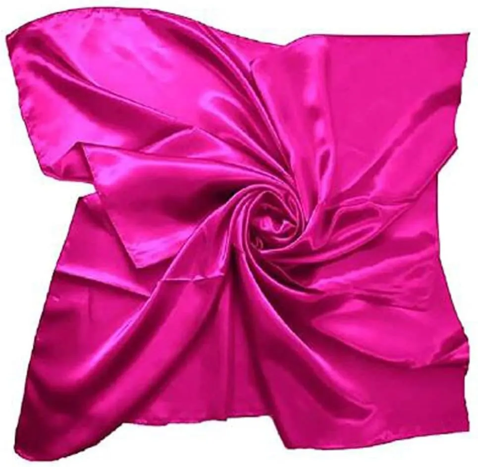 Satin Silk Large 90x90 cm Square Plain Head Neck Scarf Wrap 24 Colours Mens Cotton Handkerchiefs 16x16