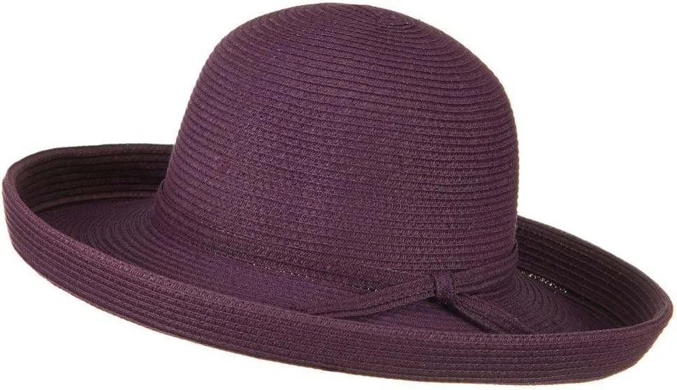 Sewn Braid Kettle Brim Ribbon Hat - Black