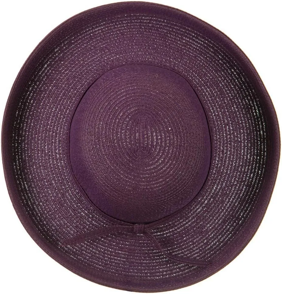 Sewn Braid Kettle Brim Ribbon Hat - Black