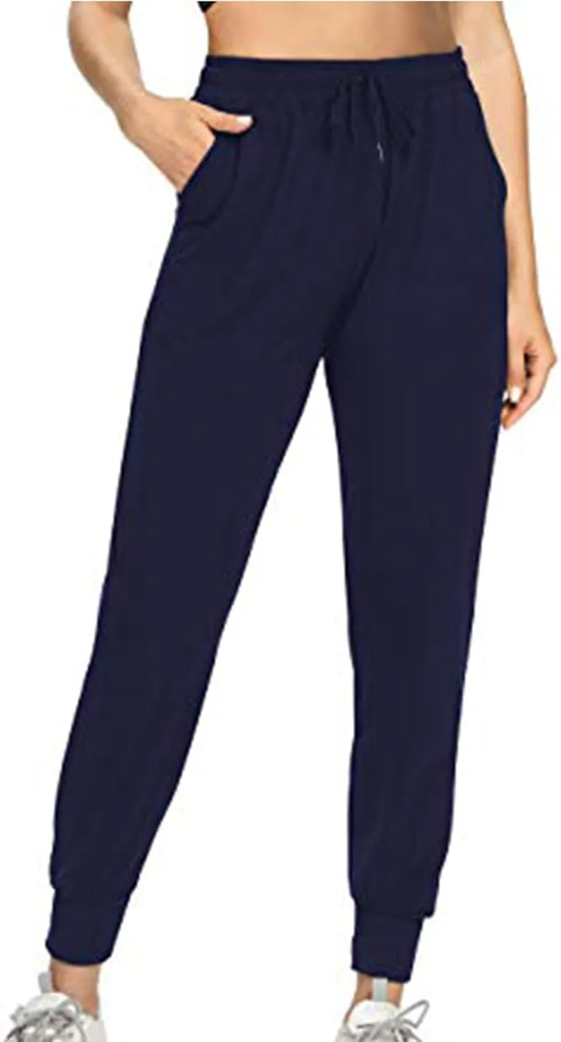 Sweatpants for Women Casual Elastic Drawstring High Waist Pants Slim Fit Workout Jogger Lounge Pants Yoga Trousers