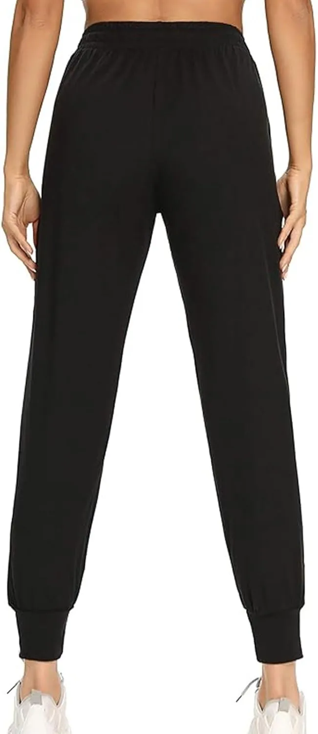 Sweatpants for Women Casual Elastic Drawstring High Waist Pants Slim Fit Workout Jogger Lounge Pants Yoga Trousers