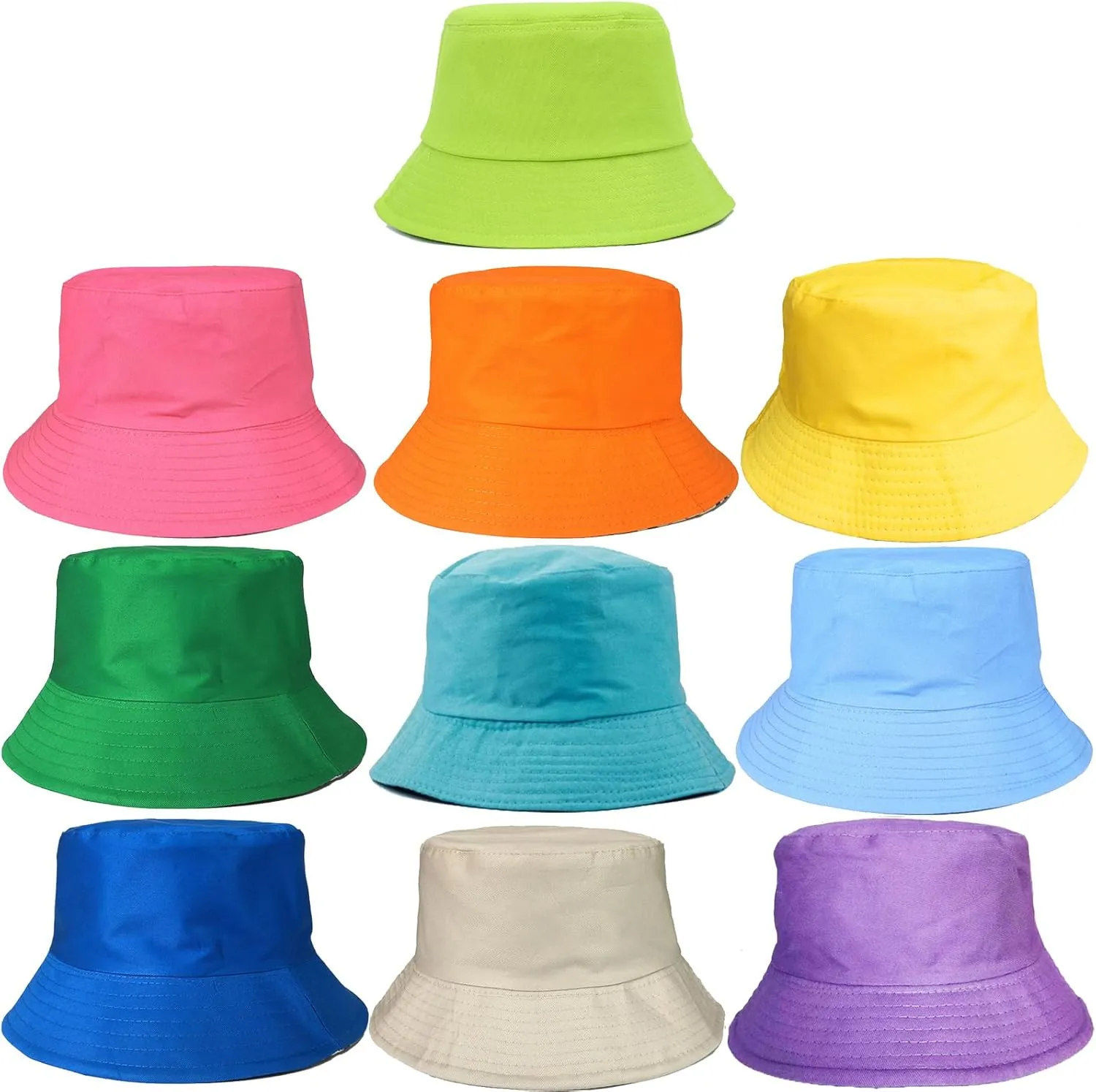 Unisex Bucket Hats Bulk, Solid Color Sun Hat Bucket Caps for Women Sumer Beach Outdoor Travel