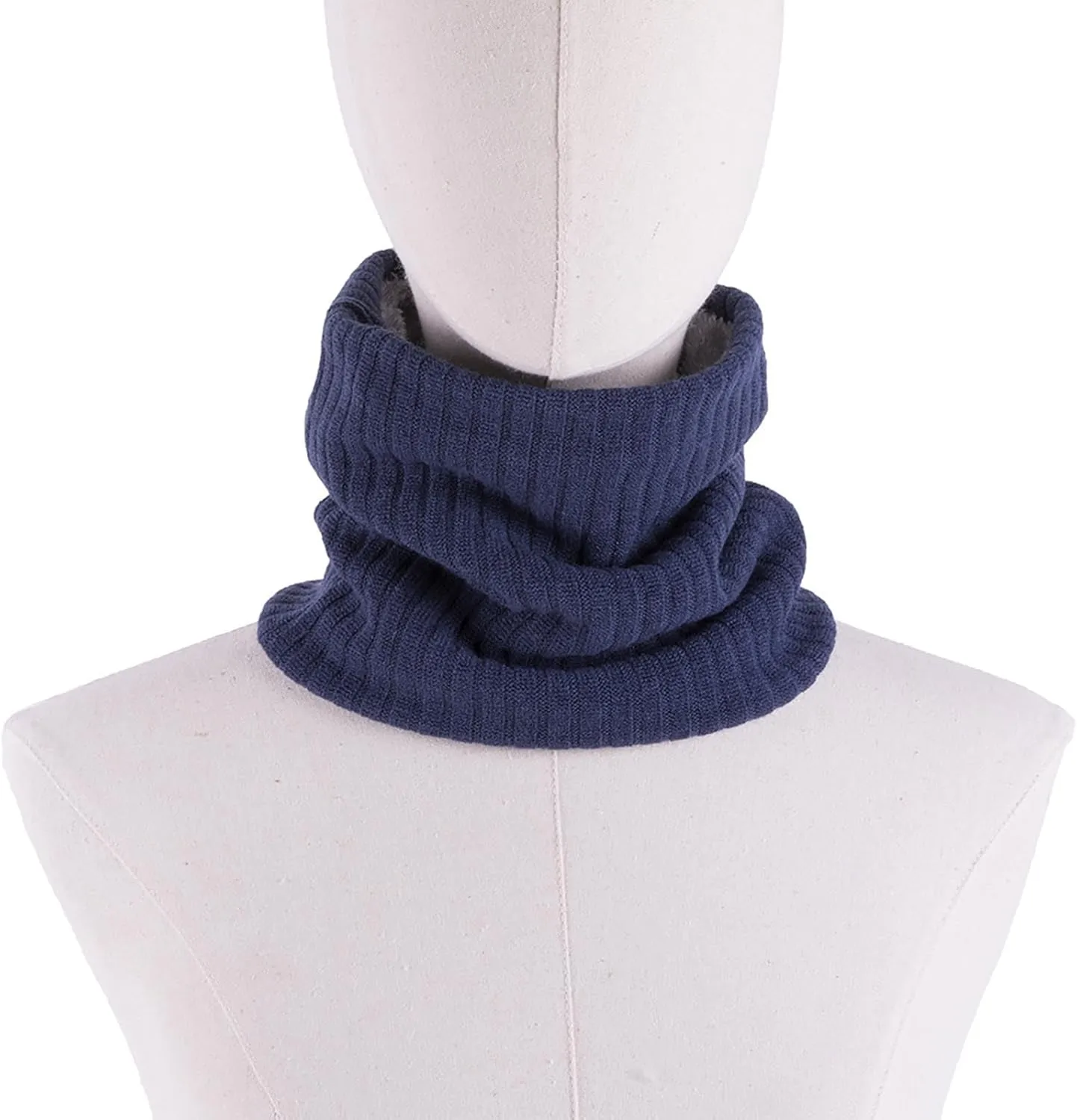 Winter Fleece Neck Warmer Men Scarf Thermal Windproof and Breathable Wrap for Neck Protection Winter Neck Scarf