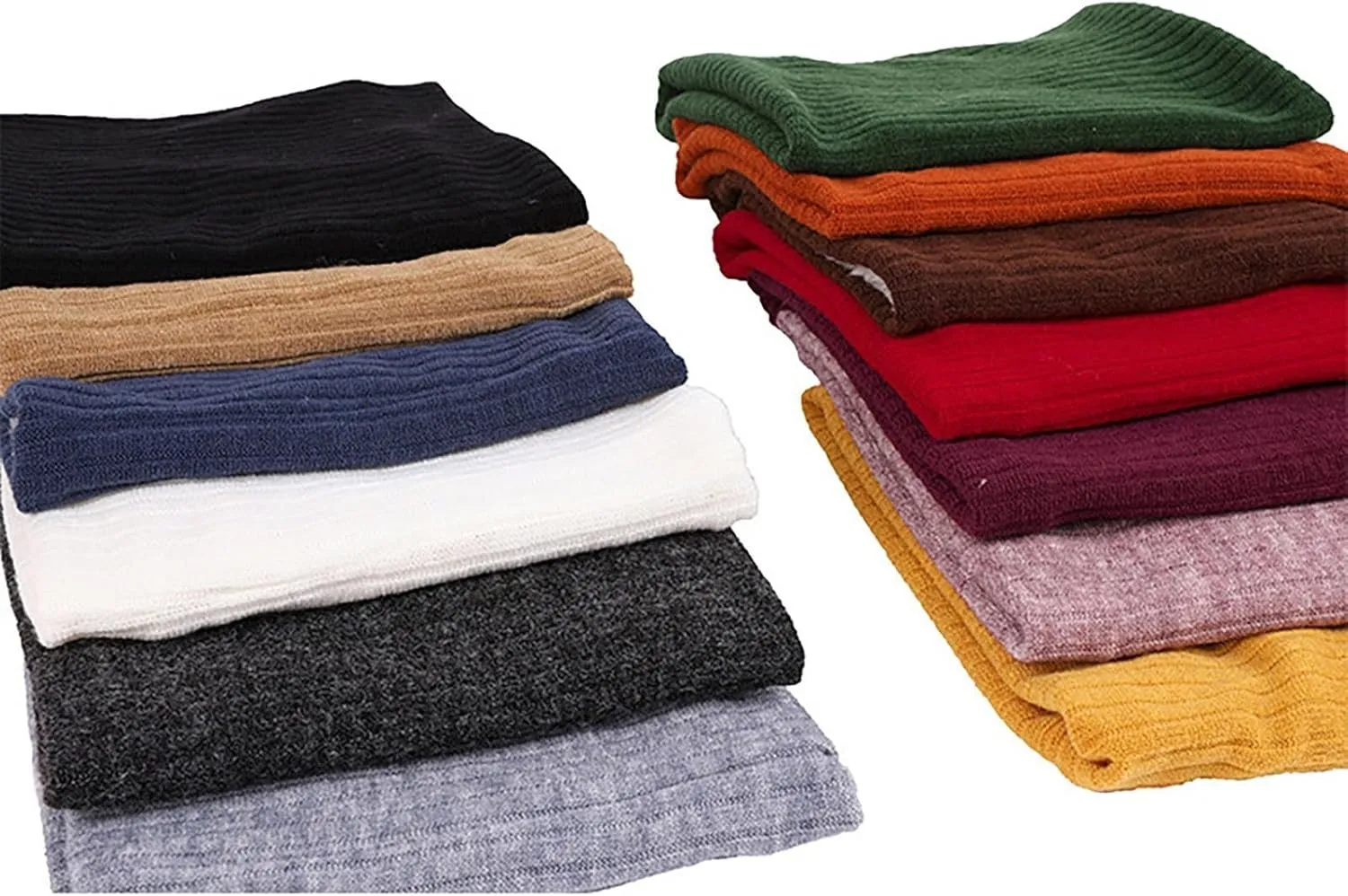 Winter Fleece Neck Warmer Men Scarf Thermal Windproof and Breathable Wrap for Neck Protection Winter Neck Scarf