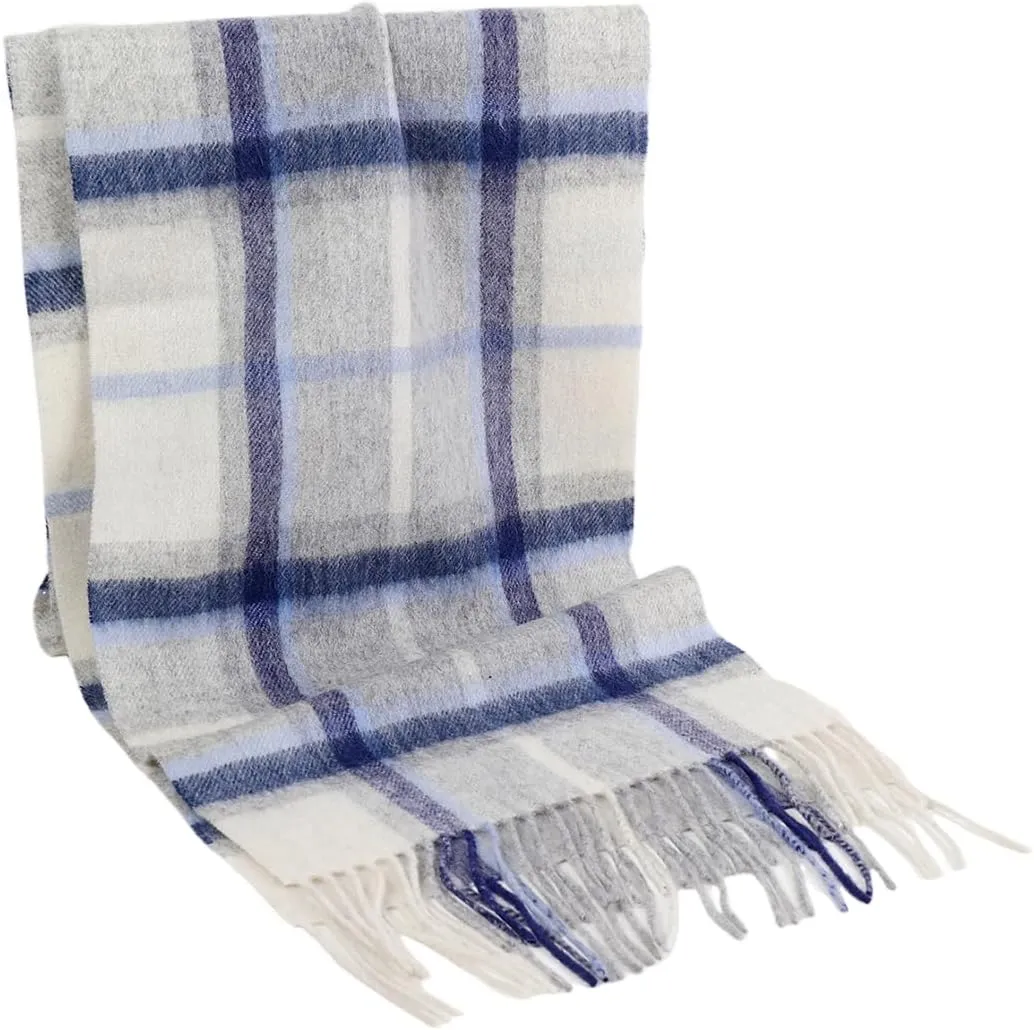 Winter Wool Plaid Striped Scarf for Men,Women Fashion Tartan Checkered Scarf Scarves