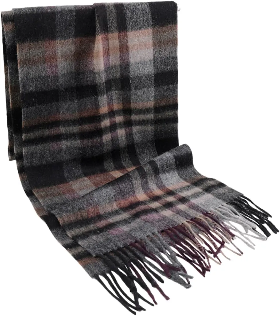 Winter Wool Plaid Striped Scarf for Men,Women Fashion Tartan Checkered Scarf Scarves