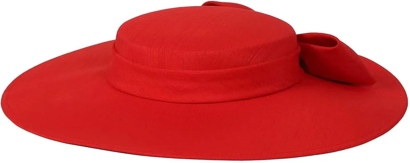Women Church Hats Formal Kentucky Dress Derby Hats with Bowknot Elegant Wide Brim Wedding Fascinators