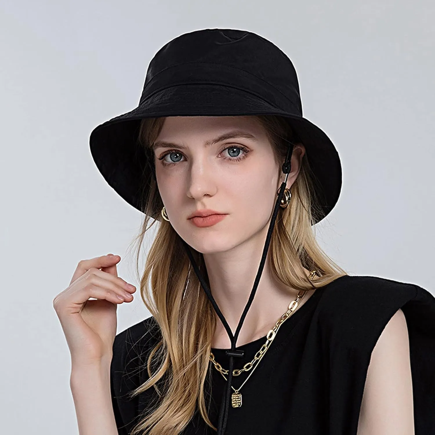 Women Sun Hat Wide Brim Protection Beach Hat Adjustable Bucket Hat Summer Hats Bulk Bucket Hats