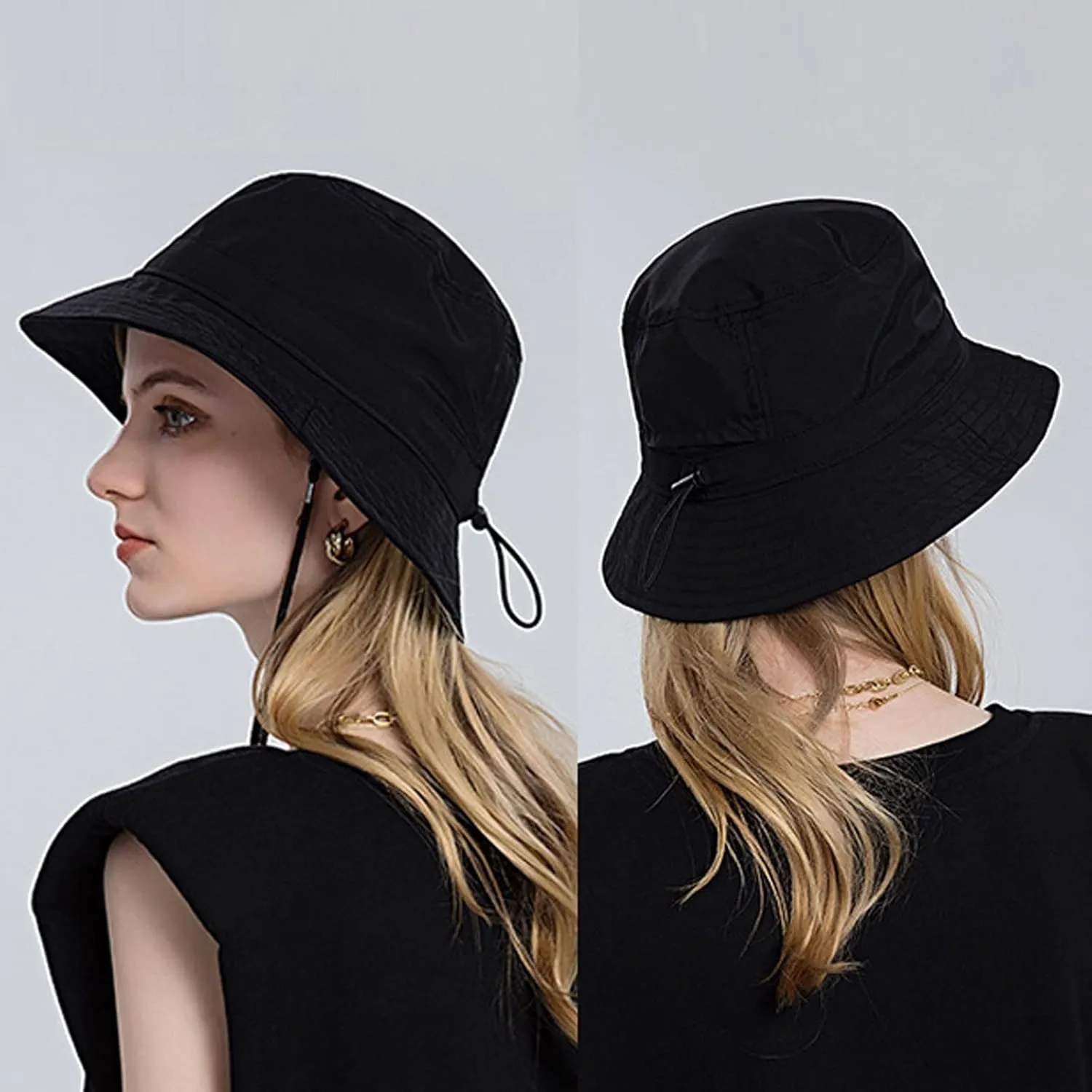 Women Sun Hat Wide Brim Protection Beach Hat Adjustable Bucket Hat Summer Hats Bulk Bucket Hats