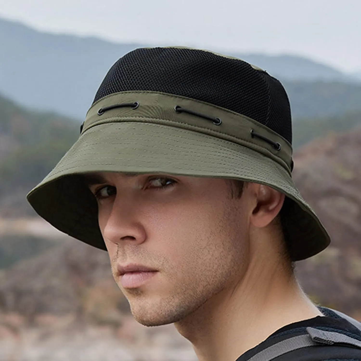 Women Sun Hat Wide Brim Protection Beach Hat Adjustable Bucket Hat Summer Hats Embroide Bucket Hats for Teens