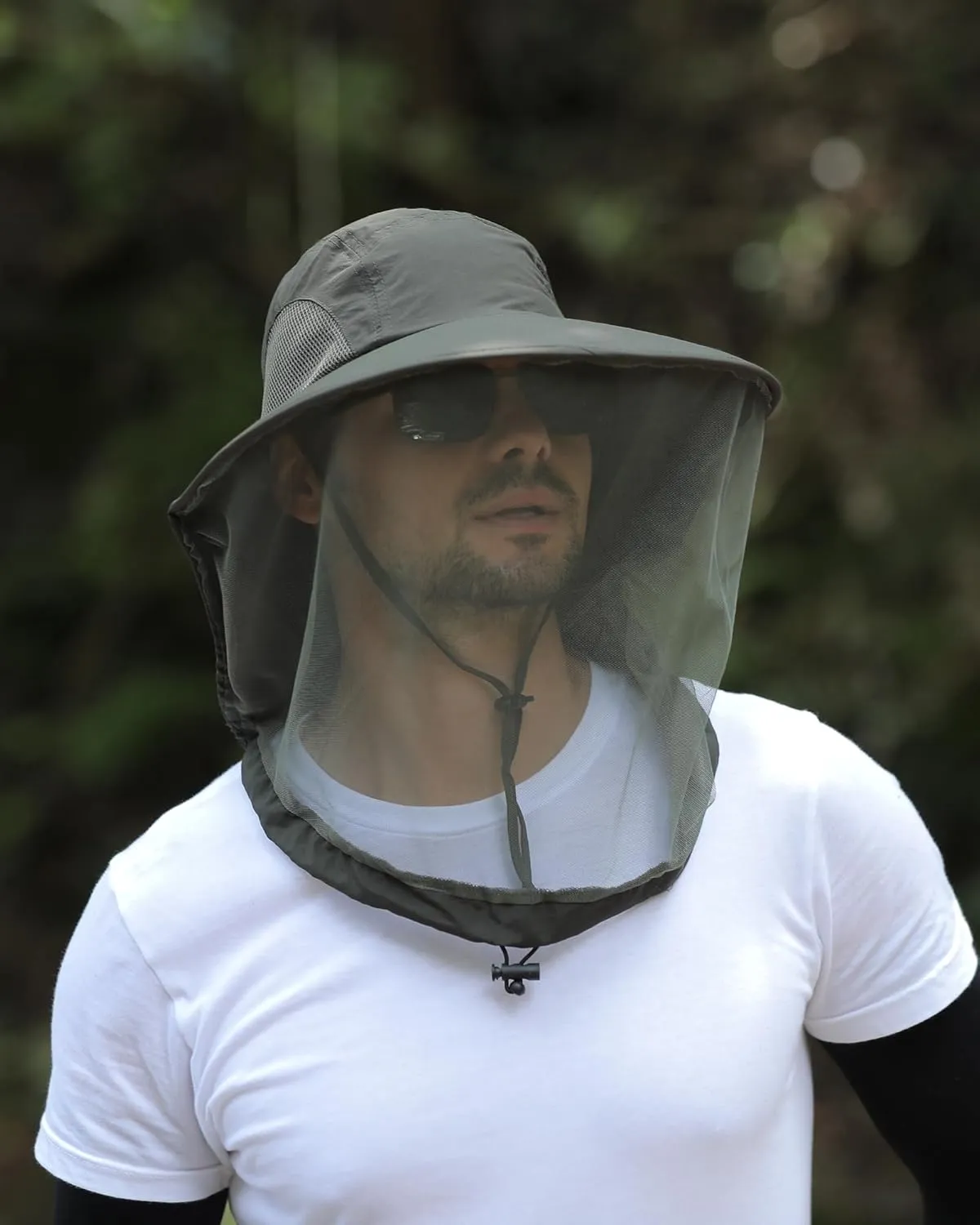 Womens Sun Hat Outdoor UV Protection Wide Brim Fishing Hat with Ponytail Hole Neck Flap for Beach Hiking Camping