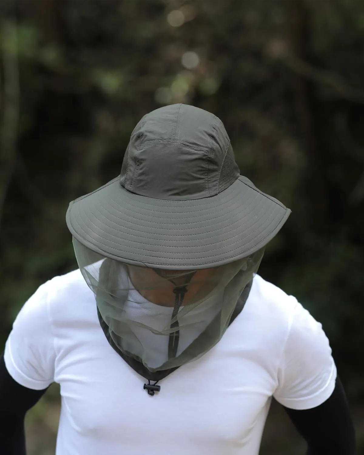 Womens Sun Hat Outdoor UV Protection Wide Brim Fishing Hat with Ponytail Hole Neck Flap for Beach Hiking Camping