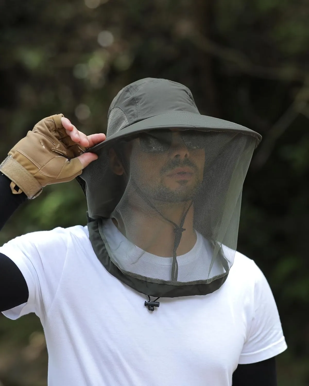 Womens Sun Hat Outdoor UV Protection Wide Brim Fishing Hat with Ponytail Hole Neck Flap for Beach Hiking Camping